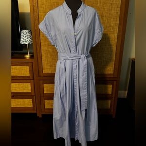Banana Republic Light Blue Midi Dress. Size large.